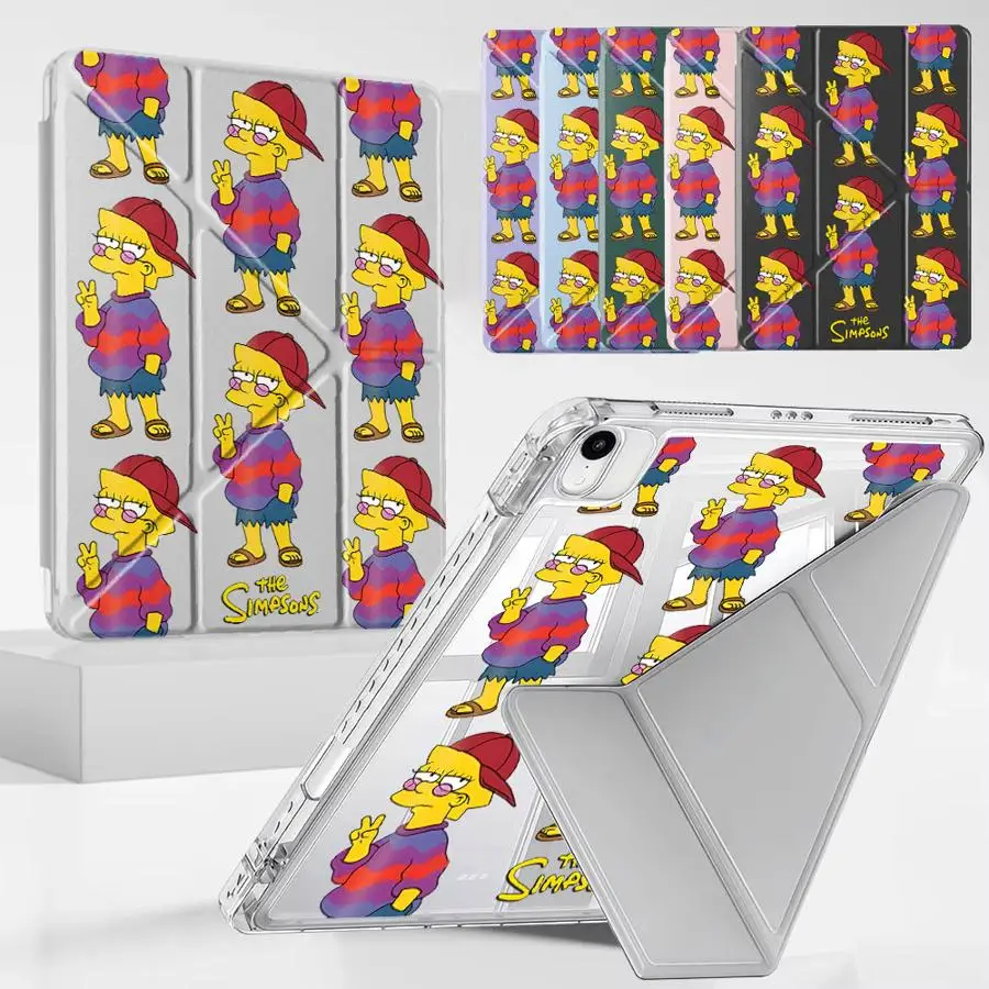 

Y-Fold Holder Cover Tablet Case For iPad Pro 11th 10th 9th 8th 7th 12.9inch Pro 2025 Mini 6 7 Air 4 5 M3 M2 2 M4 11inch Simpson