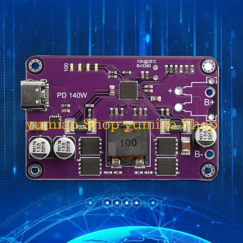 

587B Инновационный модуль быстрой зарядки PD 6S 25,2 В 140 Вт со светодиодным индикатором для мониторинга в реальном времени