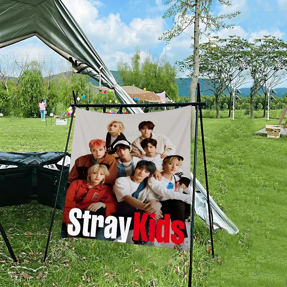 KPOP S-Stray K-Kids Anime Chart Flag for Living Room Home Dorm Decor Art Home Decor Banner