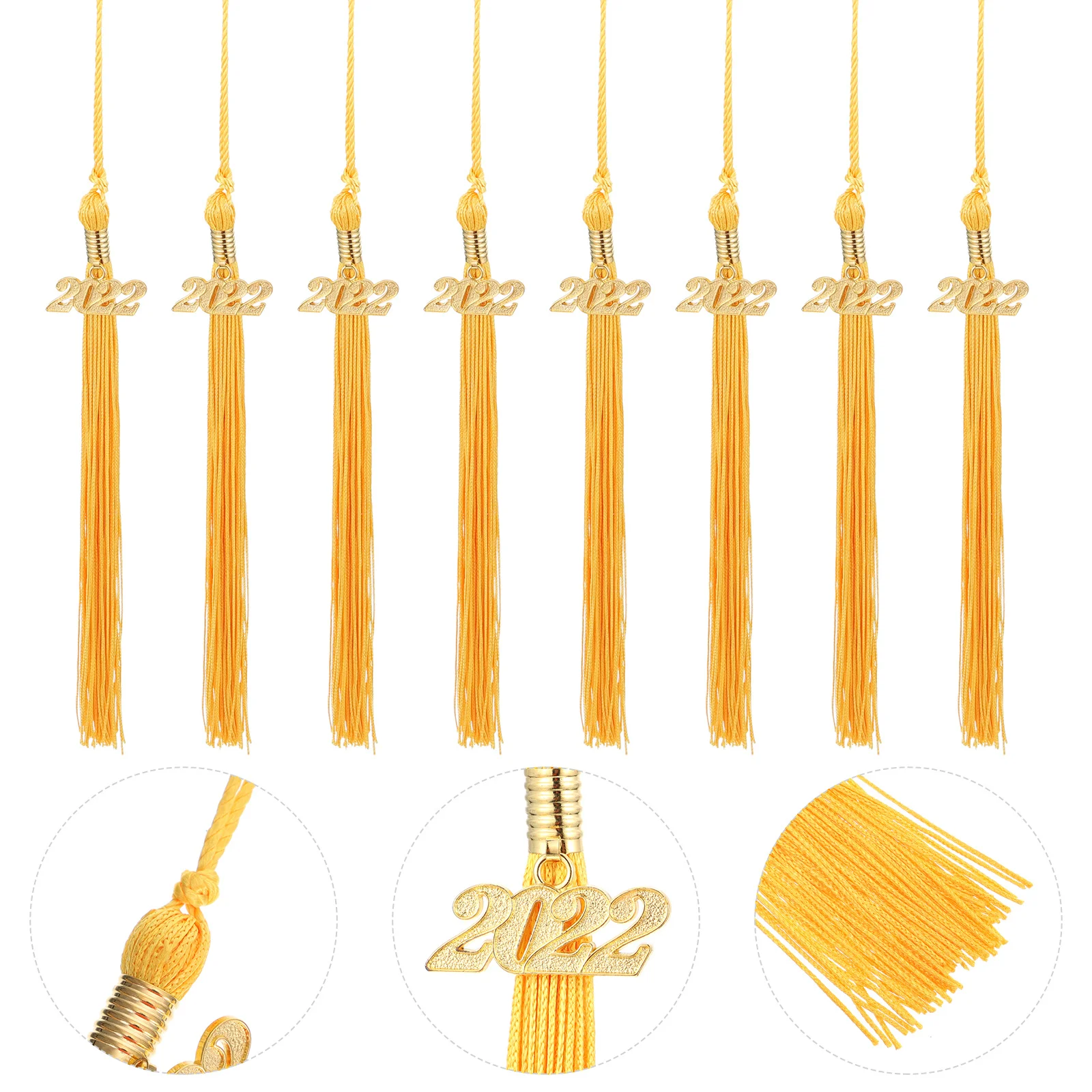

8 pcs Graduation Doctoral Hat Tassel 2022 Year Charm Durable Creative Pendant Lightweight Accessories For Bachelor Ceremony