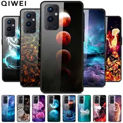 Phone Cases for One plus 9 Tempered Glass Hard PC Back Cover For OnePlus 9 EU Version Case for Oneplus9 Funda Shells