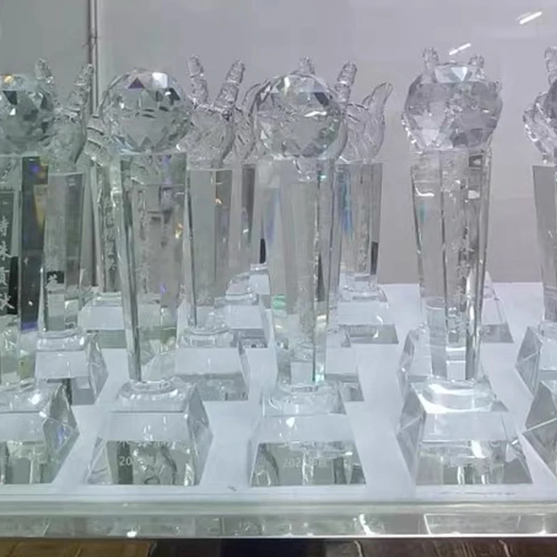 Customized Creative Crystal Trophy, Ball Sports Souvenir, Volleyball, Tennis, Badminton, Competition Award, Home Decoration, 1Pc