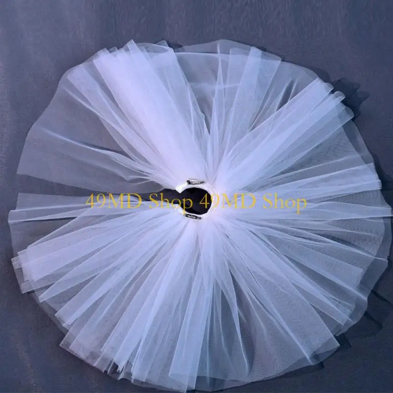 49MD Epaulet Shoulder Cover Tulle Wing for Dance Stage Play Carnivals