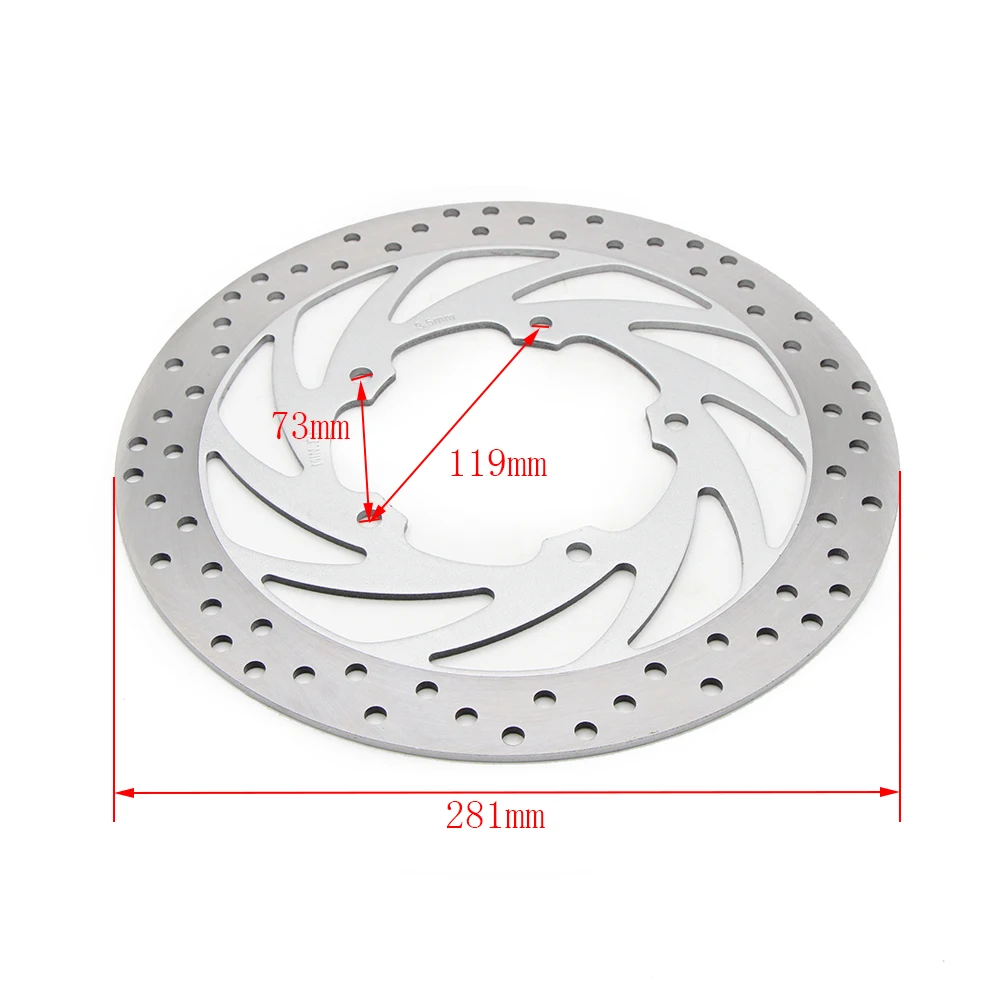 Motorcycle Front Brake Disc 281mm Brake Rotor For Yamaha YBR250 YS250 YBR YS 250 JYM250-2A JYM250