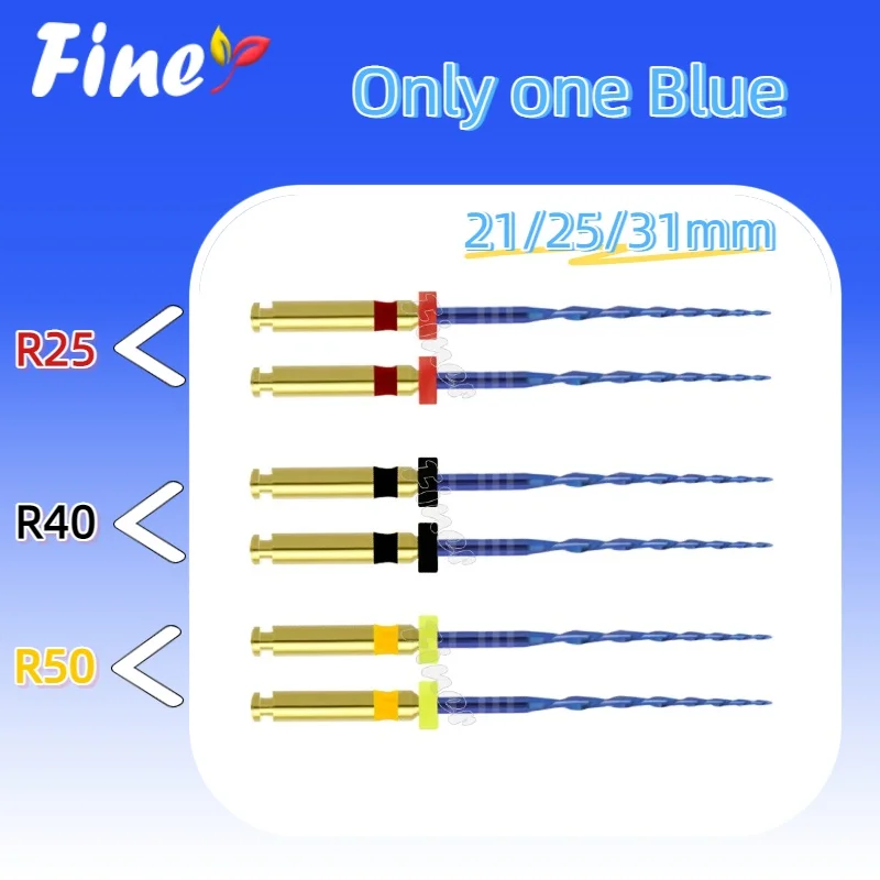 

Эндодонтические файлы Finer Dental R25/R40/R50, гибкие, для корневых каналов, реверсивные, синие, 6 шт., материалы для эндодонтии