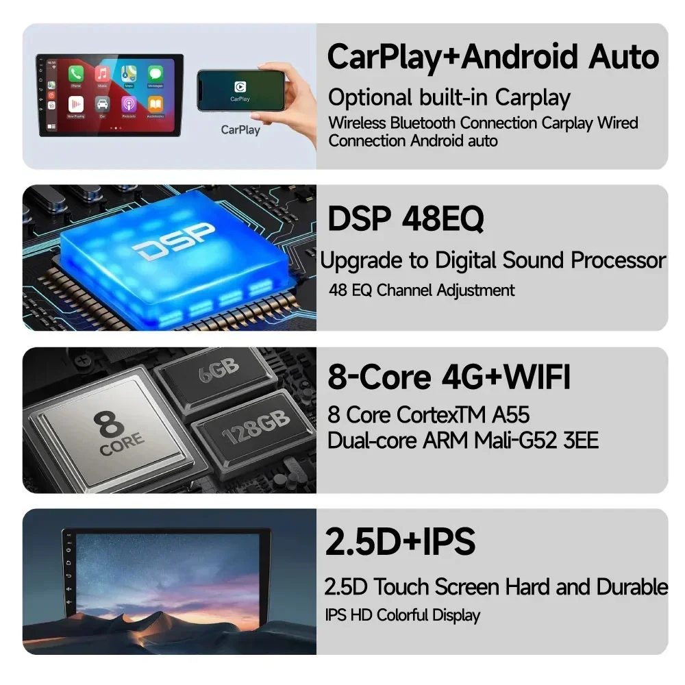 راديو السيارة أندرويد لمازدا 5 2010-2015 الوسائط المتعددة Carplay مشغل لاسلكي 2Din ستيريو السيارة Autoradio رئيس وحدة الملاحة لتحديد المواقع