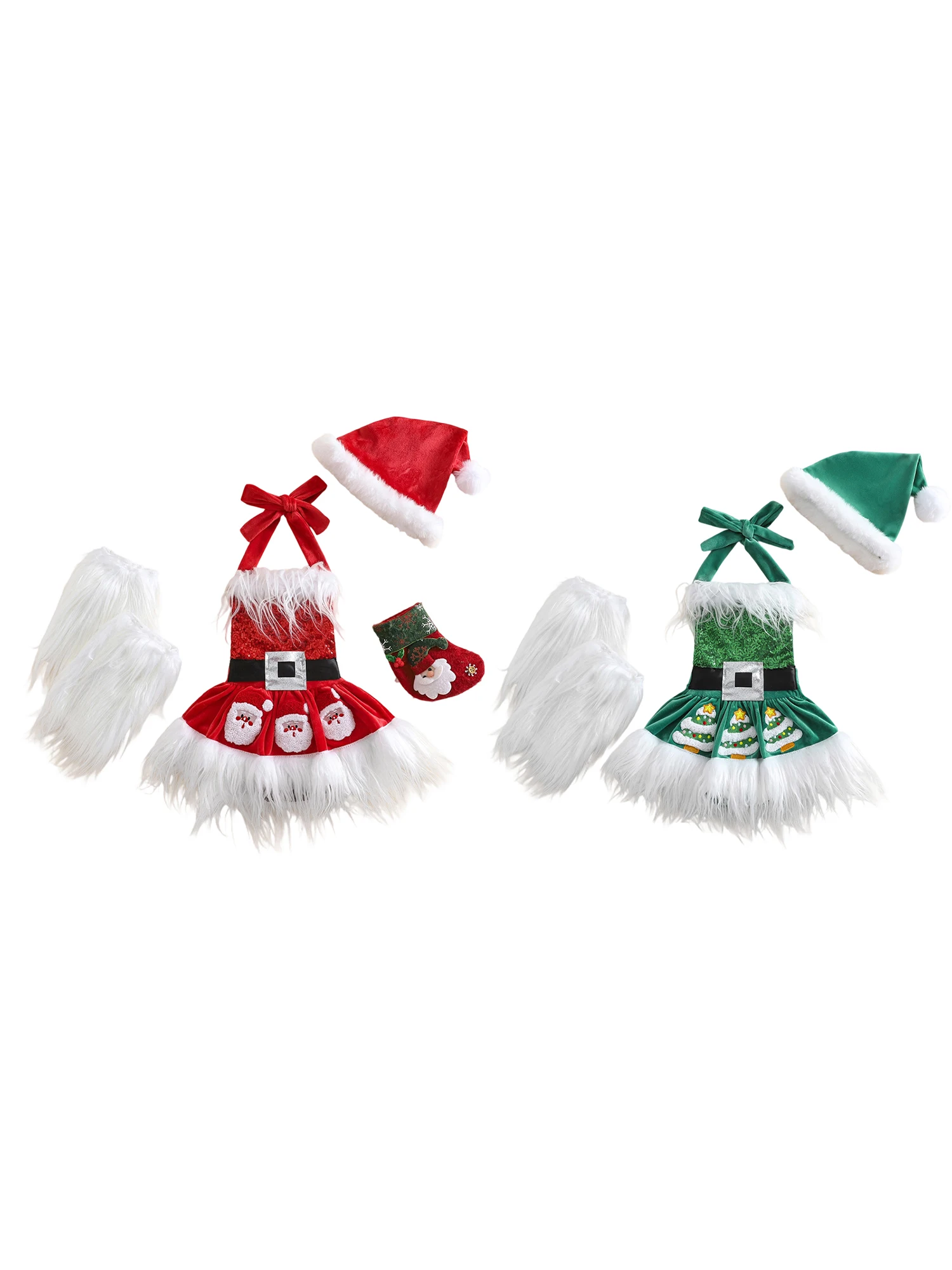 

Праздничный комбинезон для маленьких девочек, блестящий комбинезон с бретельками и пайетками, гетры и подходящая шляпа, комплект из трех предметов