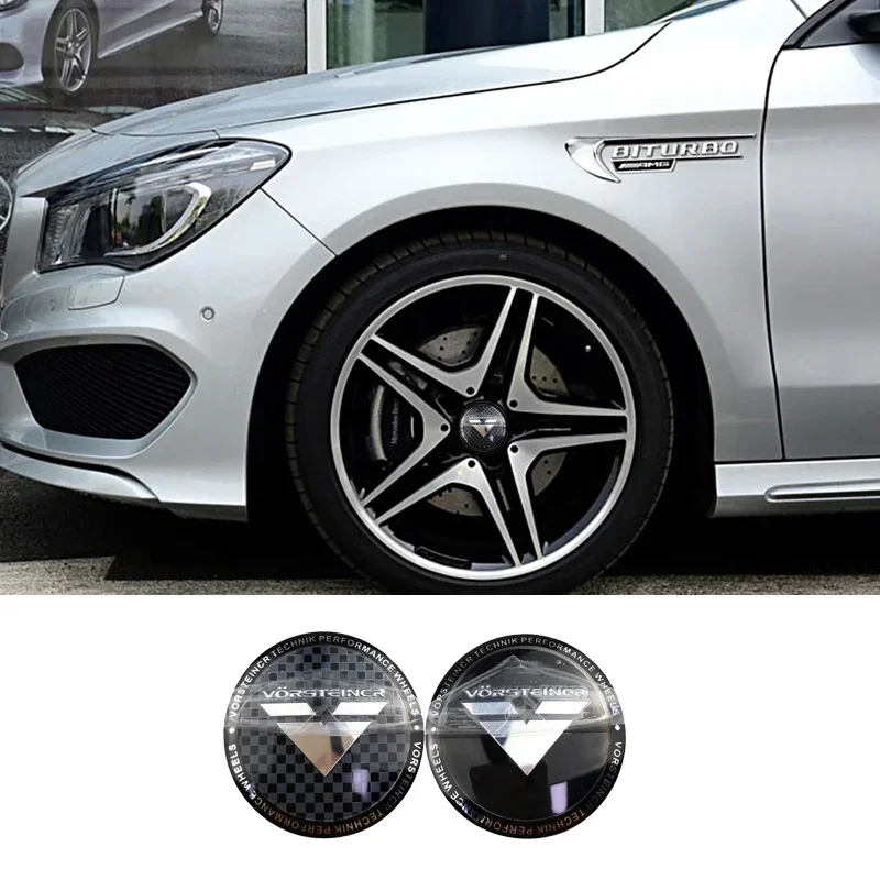 4 шт. 56 мм логотип Vorsteiner наклейка на центральную крышку обода колеса для Mitsubishi Nissan Ford Hyundai BMW Mercedes Benz автомобильное украшение