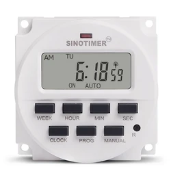 1 Second Interval 7 Days Daily Programmable Digital Electronic DC 24V Automatic Gate Time Switch
