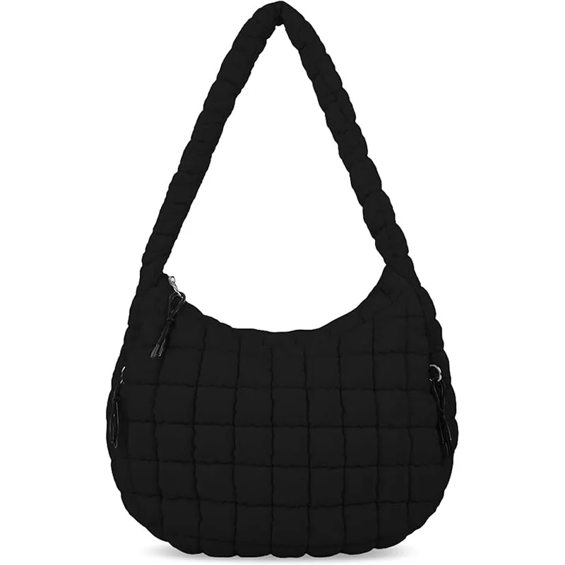 Sacola de ombro SPR5 para mulheres, grande crossbody acolchoado, nylon leve Puffy Carryall Hobo, ombro puff