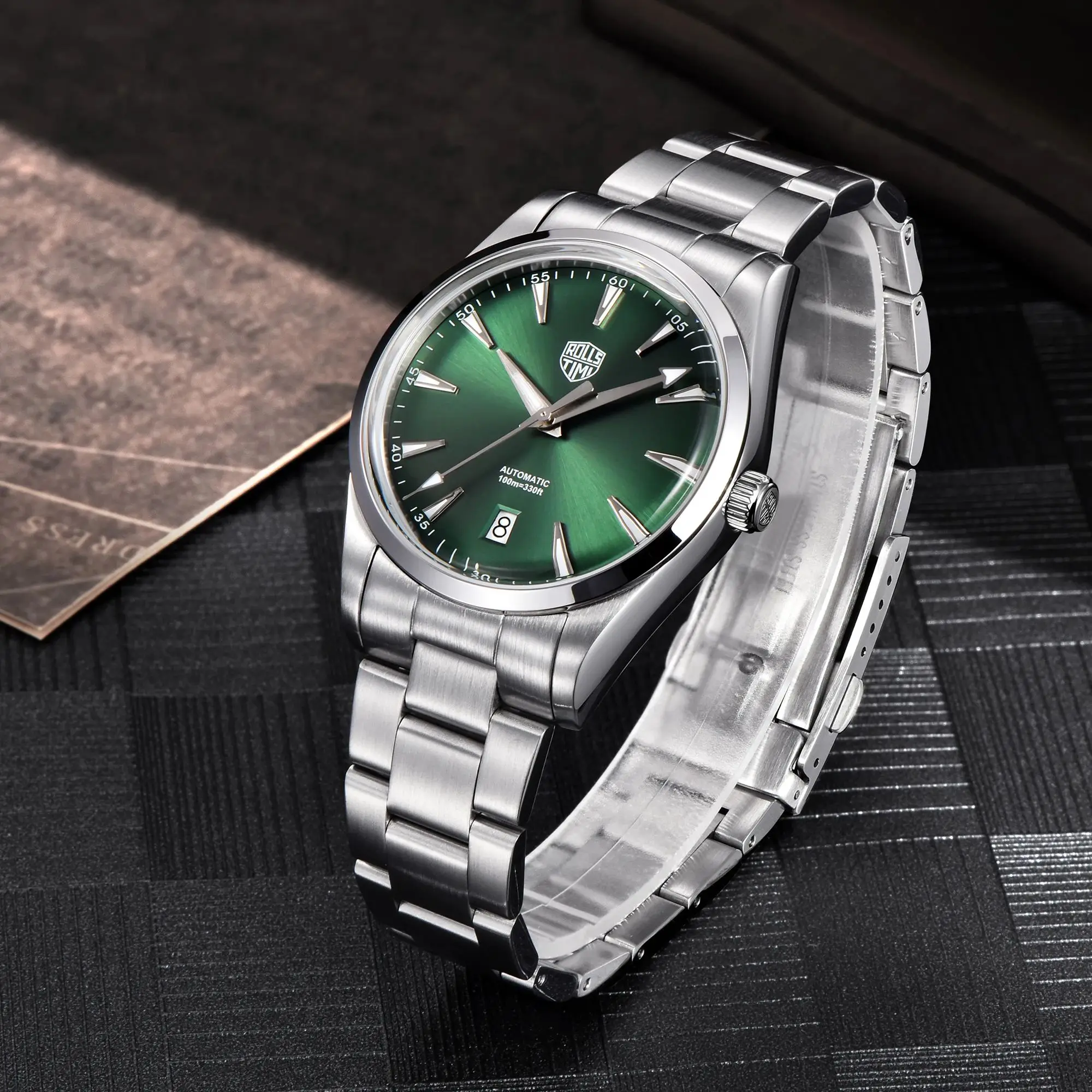 2024 Rollstimi nuevo 39MM AR revestimiento zafiro relojes mecánicos para hombres NH35A reloj automático hombres 10Bar BGW9 reloj de pulsera luminoso