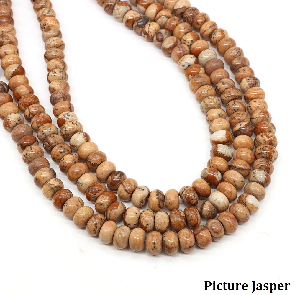 5x8mm Rondelle Vorm Natuursteen Kralen Amethist Agaat Jades Quartz Platte Ronde Spacer Bead Voor Sieraden Maken DIY Armbanden