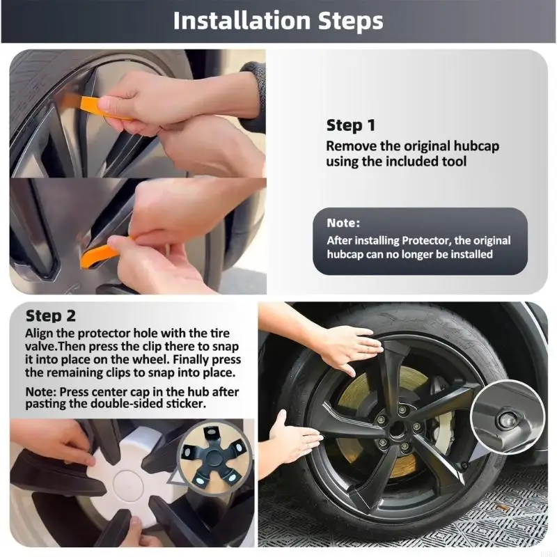 D5BE 4 Pieces ABS Wheel Protectors produced For Transport 19 Inch