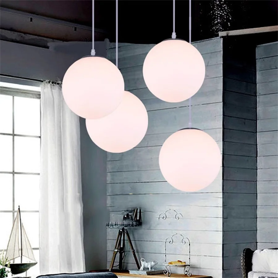 

E27 PE Globe LED Pendant Light Modern Globe Hanging Light Kitchen Bar Nightclub Lounge Restuarant LED Globe Pendant Lamps
