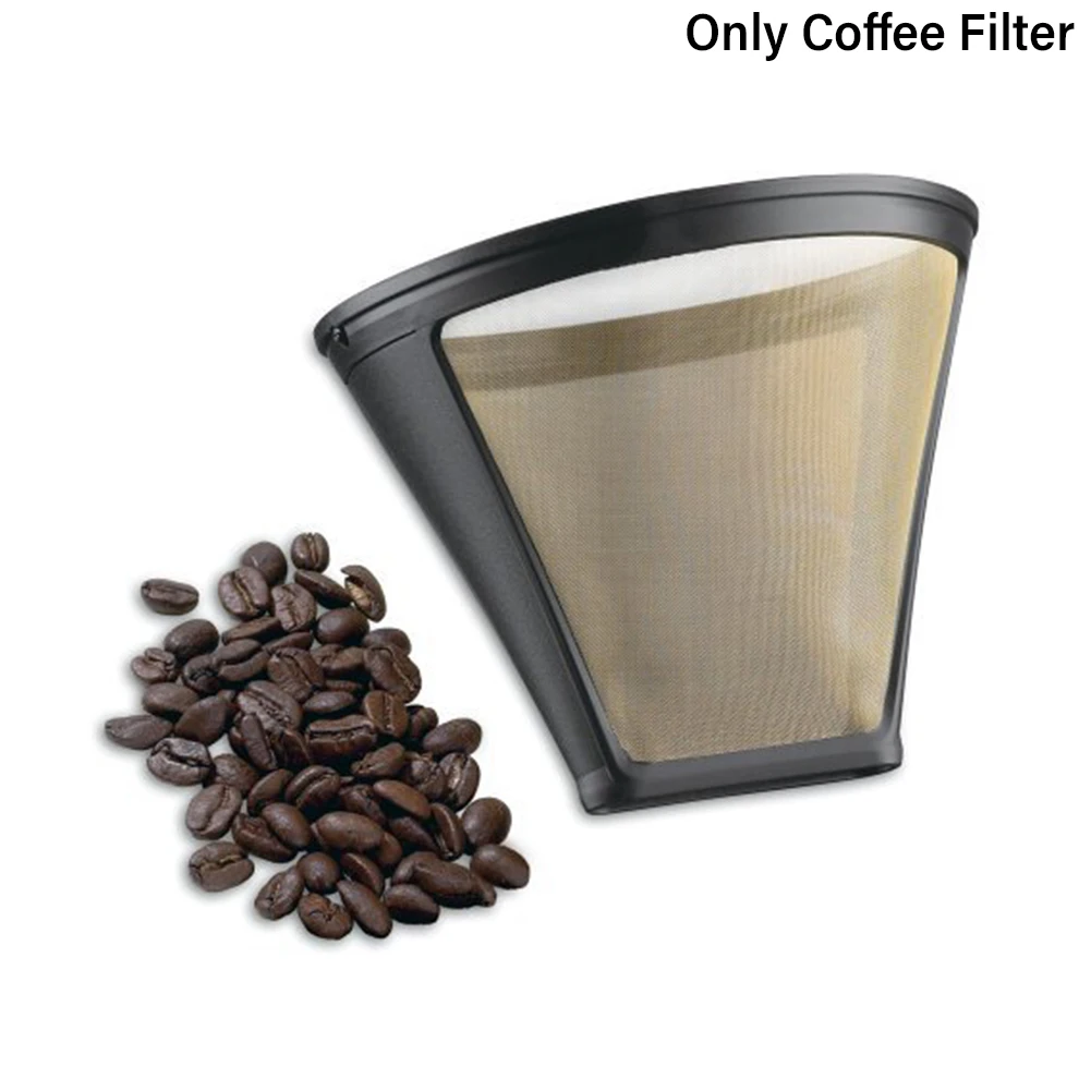 Piezas de Repuesto de malla de acero inoxidable para cocina, filtro de café reutilizable, Universal, lavable, tamaño permanente, cono para el hogar, regalo, 2 piezas