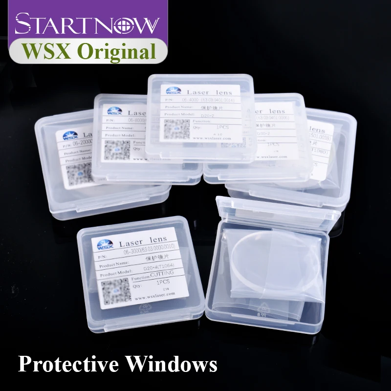 WSX Original Quartz Protective Lens 30x5 4KW JGS1 Fused Silica Protection Lens 37X7 Laser Protective Window Laser Ceramic Parts