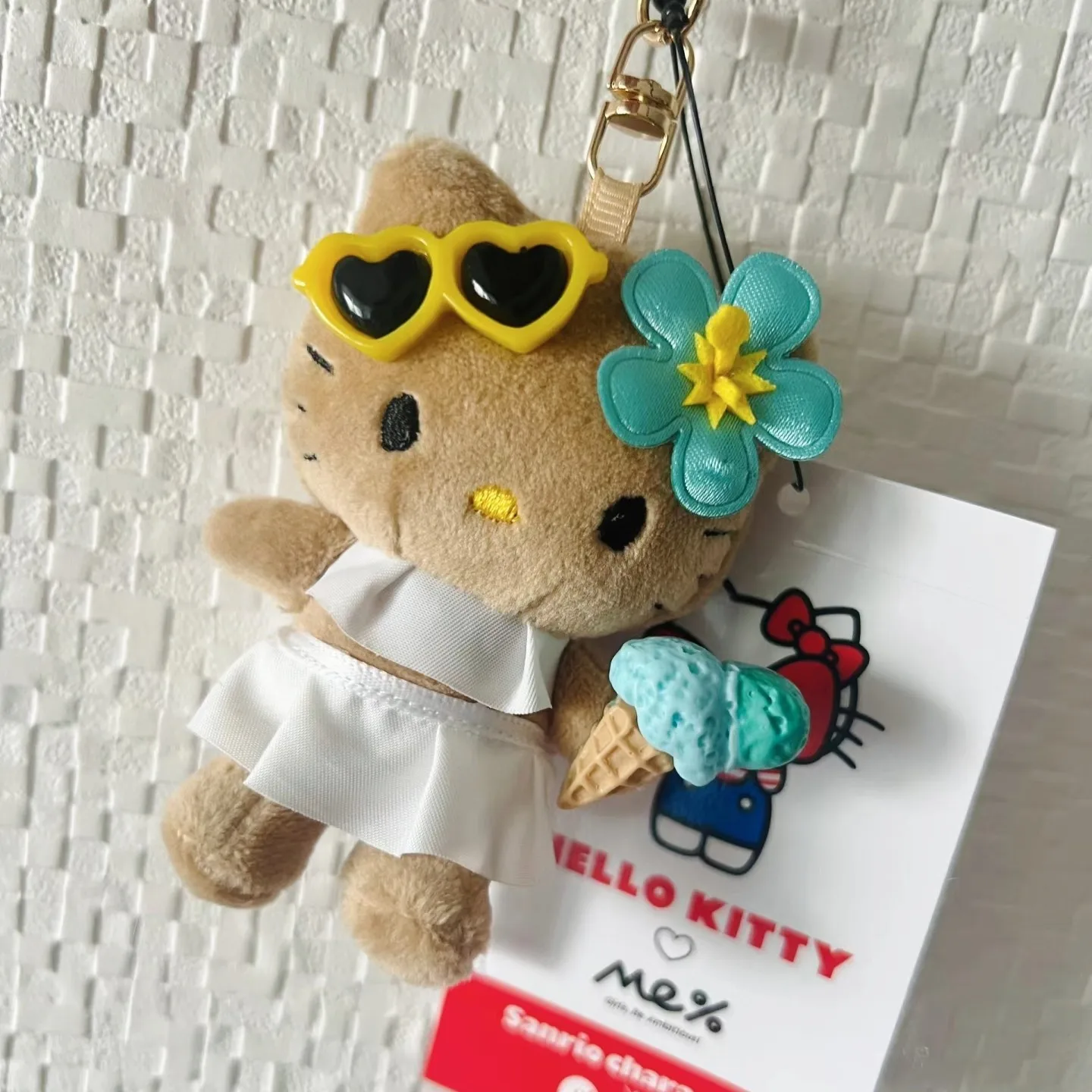 ハローキティテニスぬいぐるみかわいいキーホルダーソフトぬいぐるみバックパックペンダントかわいい漫画の装飾誕生日ギフト