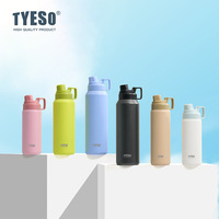TYESO 750/900/1200/1500ml Large Capacity Thermos Cup Stainless Steel Portable Sports Pot Outdoor Water Cup Matte Water Kettle