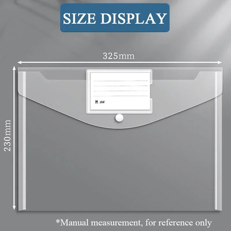 Office Stationery Thick Large Storage Label Student Pack File Bag 20 Folder Transparent Pcs Plastic Data Capacity