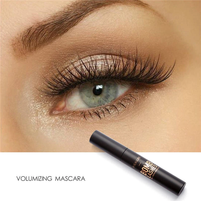 FOCALLURE-Mascara noir imperméable 3D injFiber, extension de cils allongés naturels, maquillage, cosmétiques, vente en gros