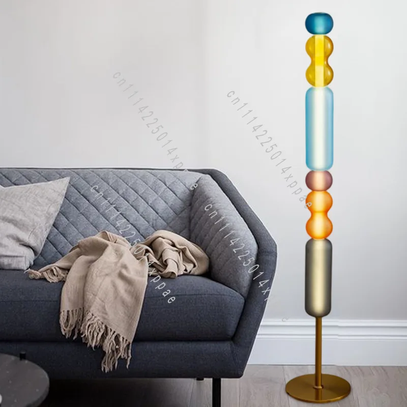 Designer Bedroom Bedside Lamp Creative Art Macaron Round Nordic Postmodern Floor Lamp