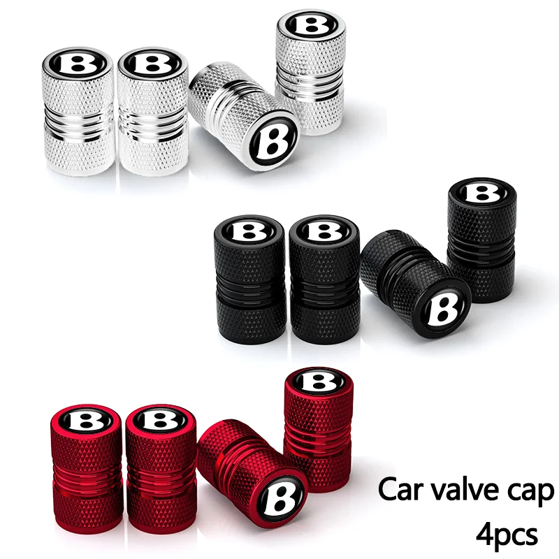 4pcs Car Styling Tire Valve Caps Dustproof Caps For Bentley Elegant Continental Flight Tim Yue Europe Moochamp GT