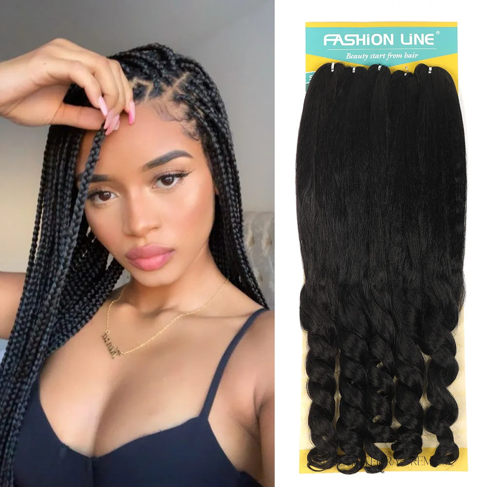 

30 дюймов, 5 прядей, синтетические плетения крючком, наращивание волос, хвост, французские вьющиеся волосы для женщин, высокотемпературное омбре, предварительно растянутые волосы