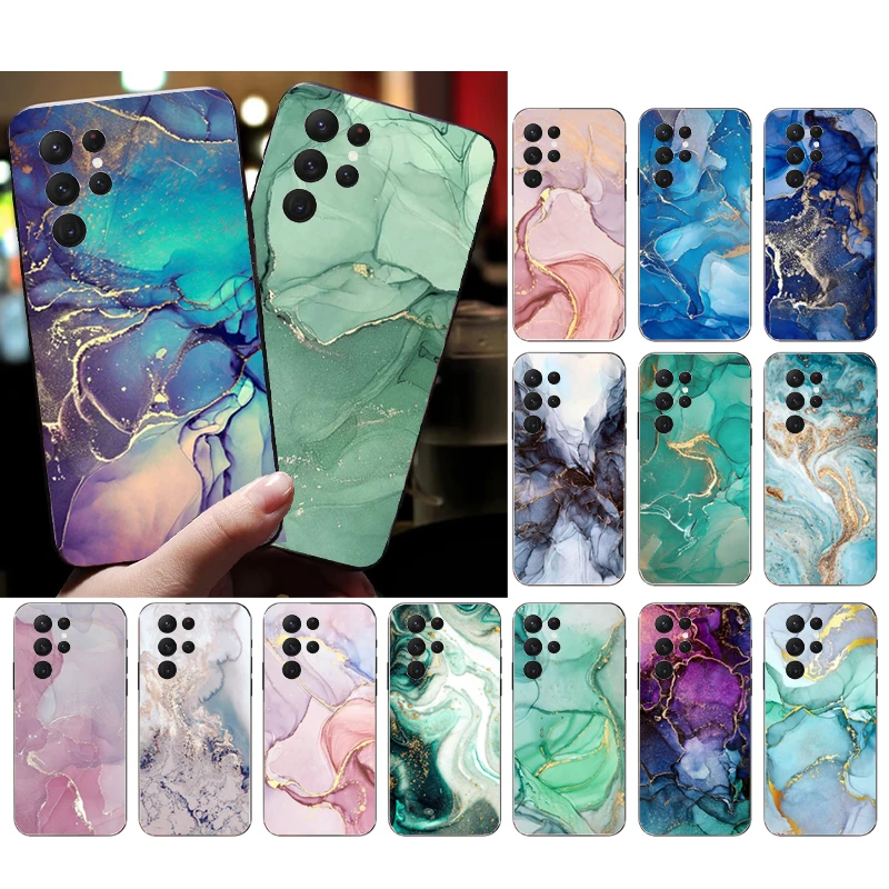 Phone Case for Samsung S25 S24 S23 S22 S21 S20 Ultra S20 S22 S21 S20 FE S24 Plus Marble Case