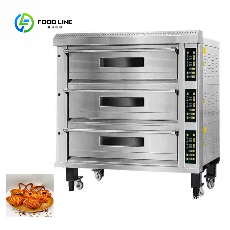 Commercial Baking Equipment Gas Double Layer Deck Oven for Pizza Bread Making Machine
