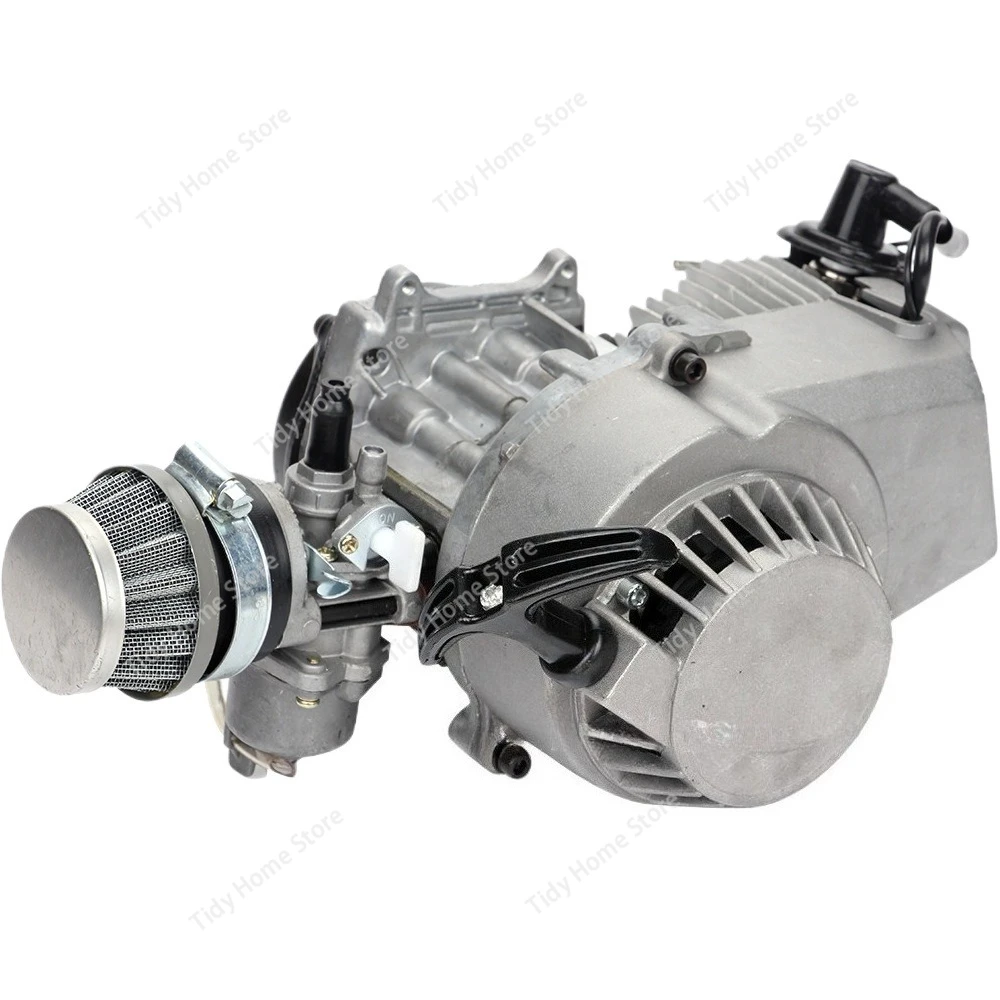Mini motorcycle accessories, all-white 49CC small sports car four-wheel two-stroke engine petrol engine 25H chain