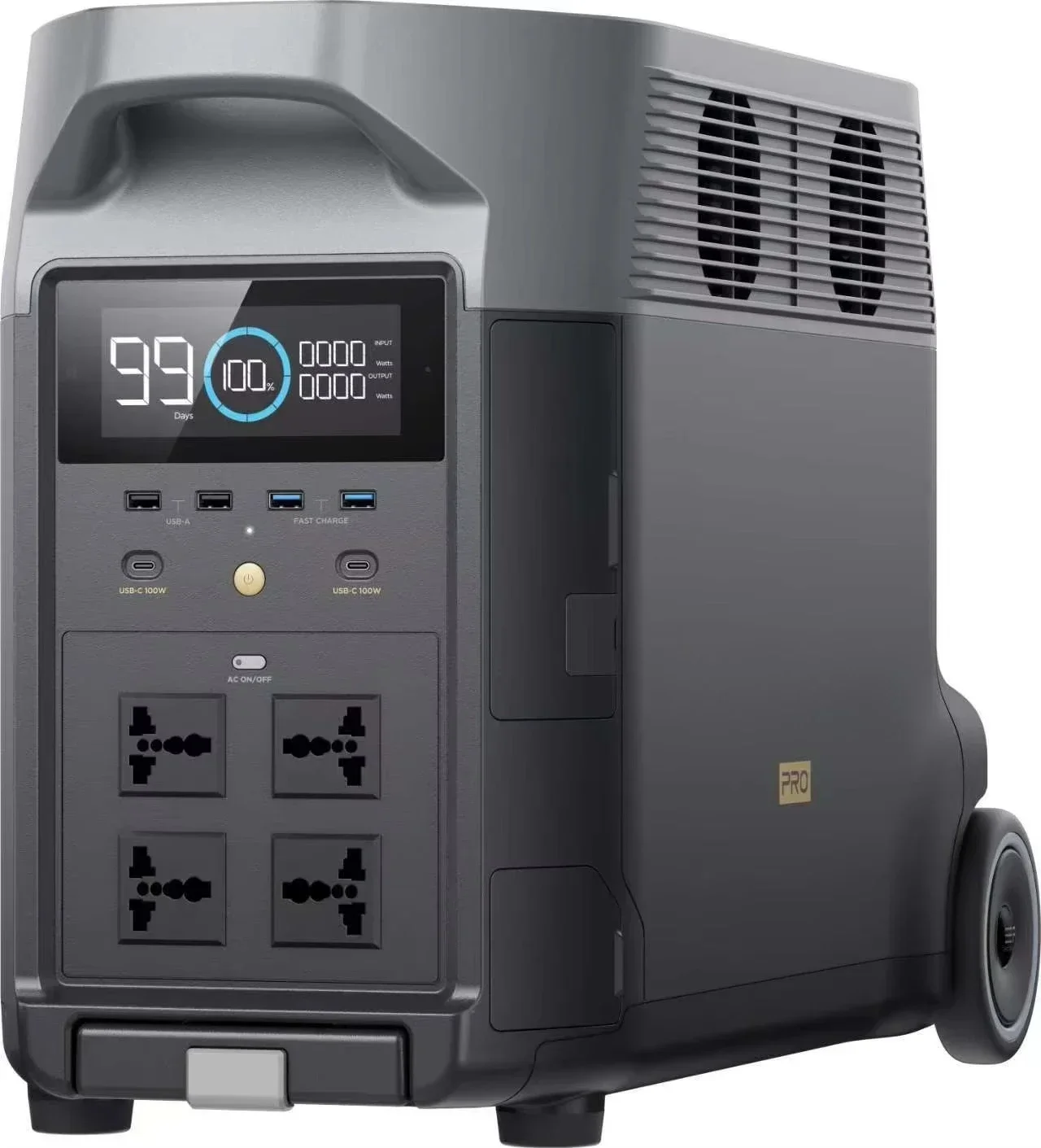 

High-Efficiency Deltapro3600W/3600Wh Solar Portable Power Stations Vehicle Home Energy Storage System Pure Sine Wave MPPT Car