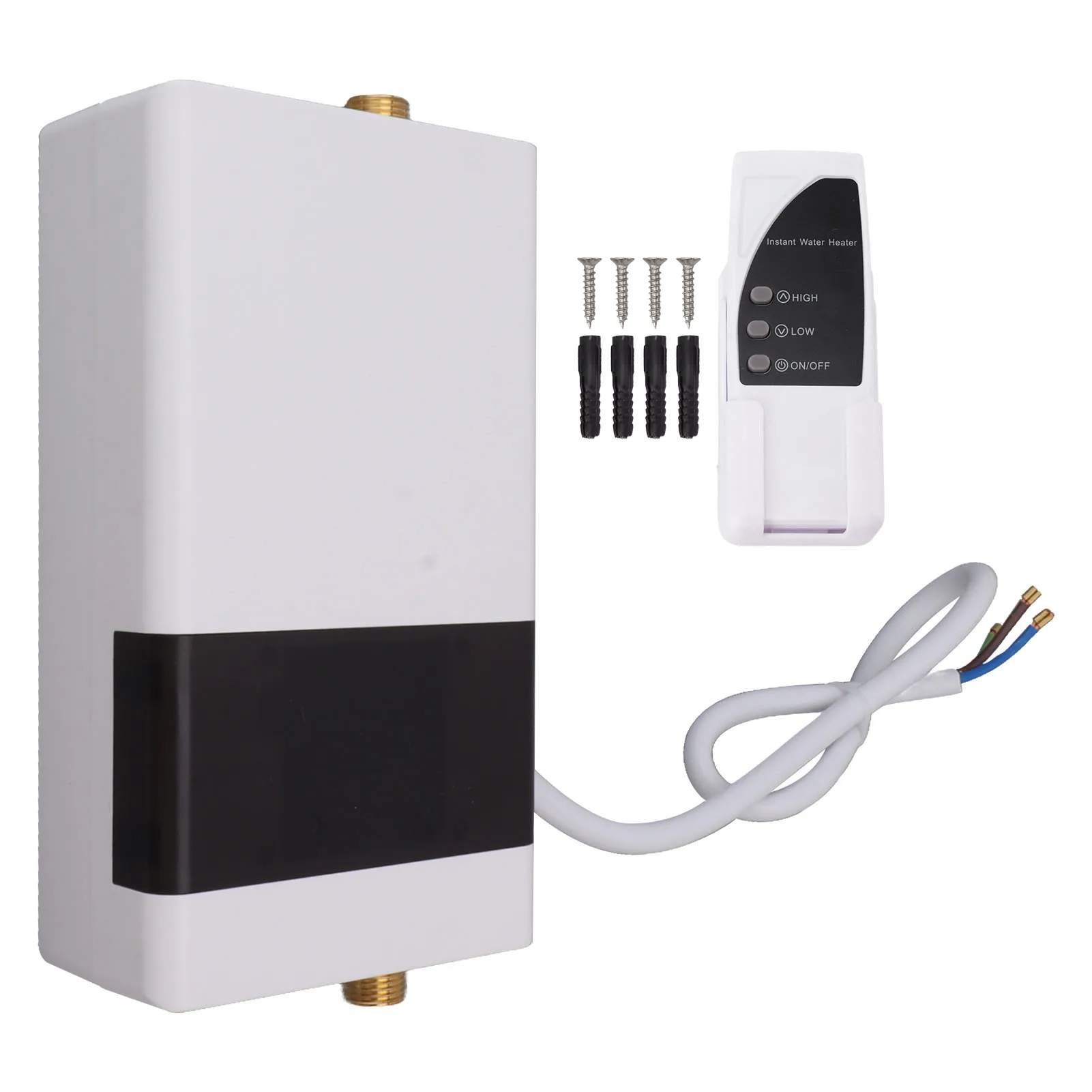 110V Electric Water Heater with Remote Control Small Instantaneous Water Heater Home Kitchen Indoor US Plug 4000w Water Heater