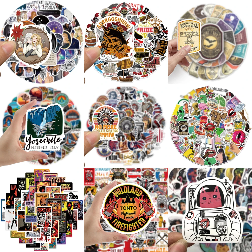 10/30/50PCS Magic Label Sticker Series Personalized Cartoon Graffiti Luggage Laptop Helmet Motorcycle Phone Decoration Wholesale