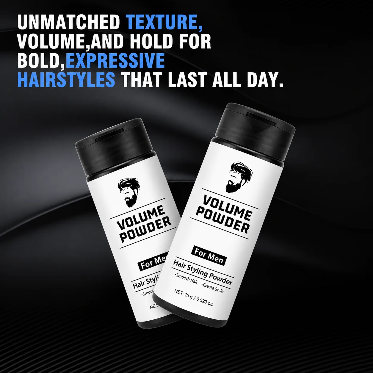Men Hair Volume Styling Powder, Matte Texturizing Fluffy Hair Powder, Oil Control Long Lasting Hairstyle Shaping Powder for Men