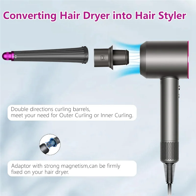 مرفق مكواة تجعيد الشعر الطويلة مع محول لبرميل الشباك دايسون الأسرع من الصوت HD03/HD04/HD07/HD08/HD15/HD16