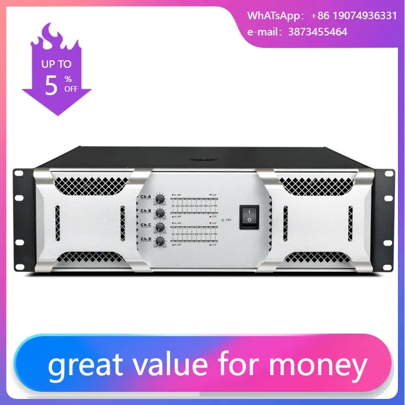 

PGF MX41300 Professional 2000W 4 Channels 3U Power Amplifiers Performance High Output Amplifiers Audio System