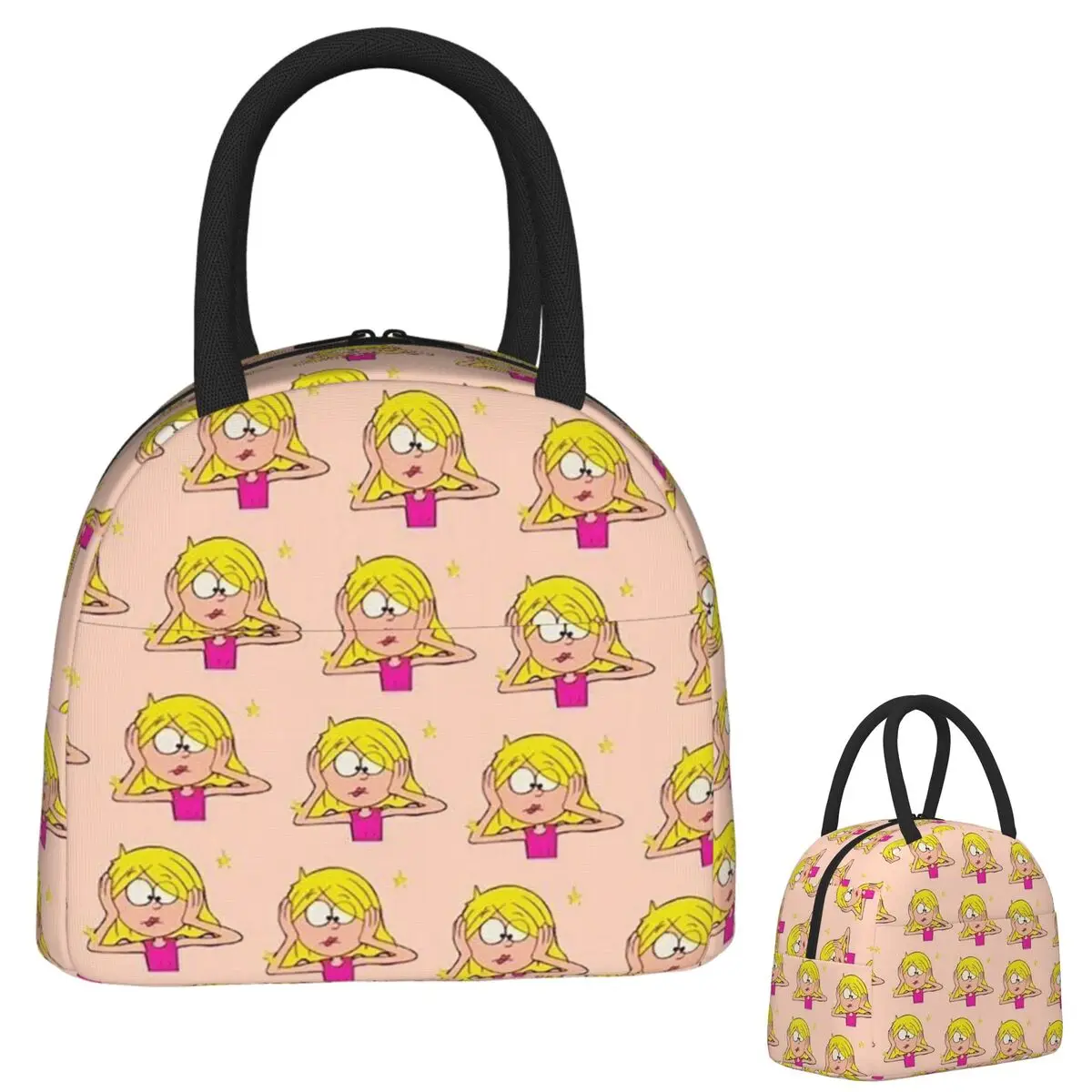 

Lizzie Mcguire Cartoon Insulated Lunch Bag for Women Children Leakproof Food Boxes Thermal Lunch Box Tote