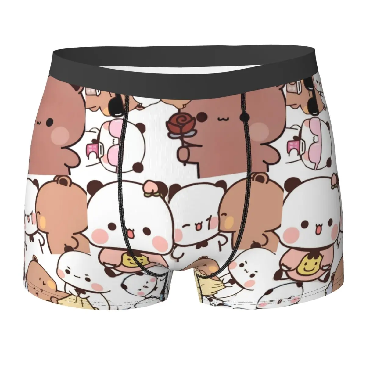 

Bubu Dudu, нижнее белье с персонажем мультяшного медведя, каваи, панда, мужские трусы, эластичные шорты-боксеры с принтом, популярные шорты, трусы больших размеров