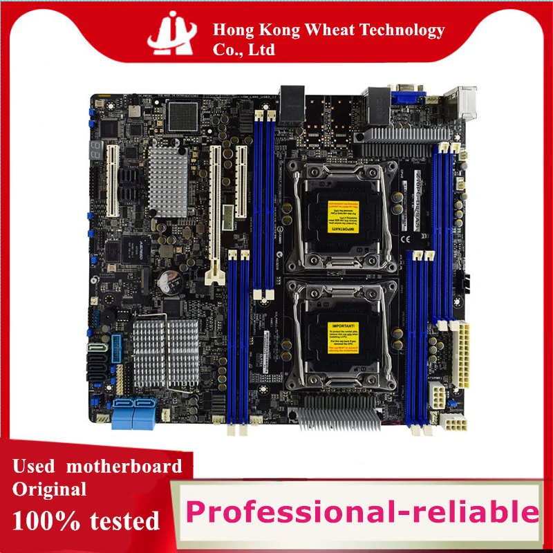 For Intel Z10PC-D8/SAS X99 C612 motherboard Used original LGA 2011-3 LGA2011 V3 DDR4 128GB USB3.0 SATA3 Server Mainboard