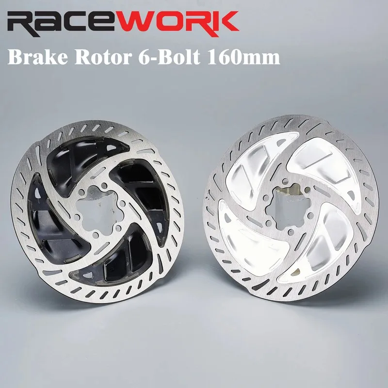 

RACEWORK MTB Disc Brake Rotor 140/160mm 6 Bolt Mountain Road Bicycles Brake Discs Heat Dissipation Bike Rotors
