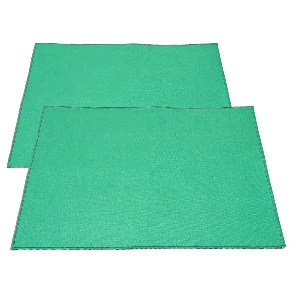

2Pcs Mahjong Table Mat Square Thickened Noise-Reducing Anti-Slip Board Game Table Cover Green Tabletop Gaming Mat for Card