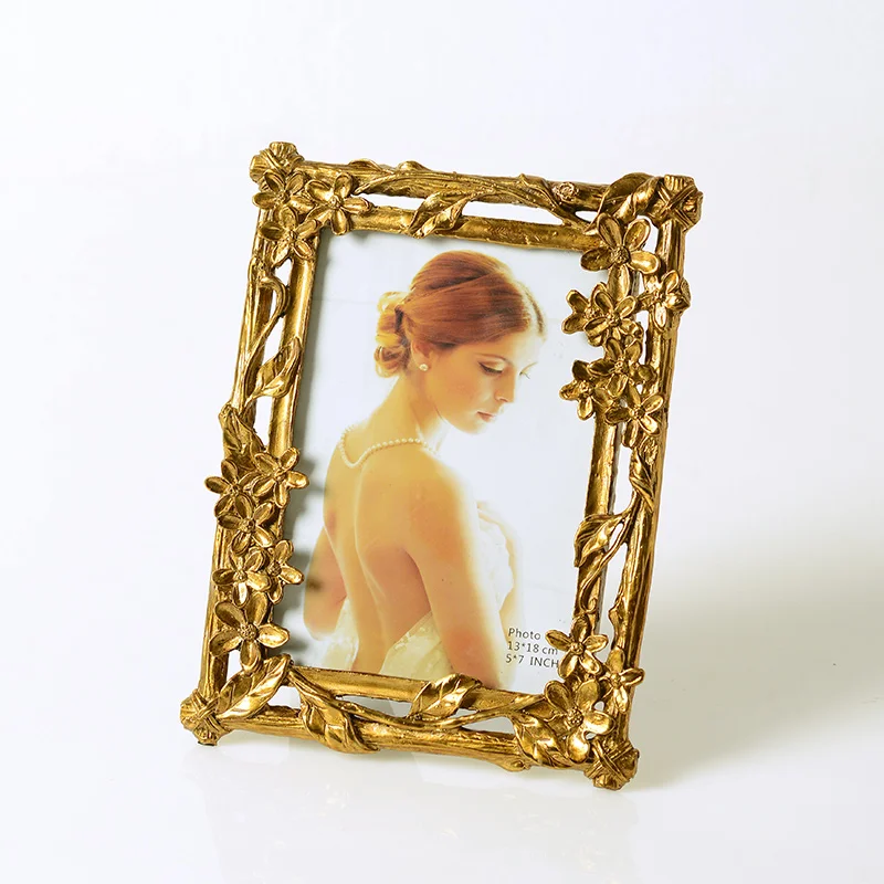 Neoclassical home high-end luxury photo frame ornaments decorative pure copper photo frame