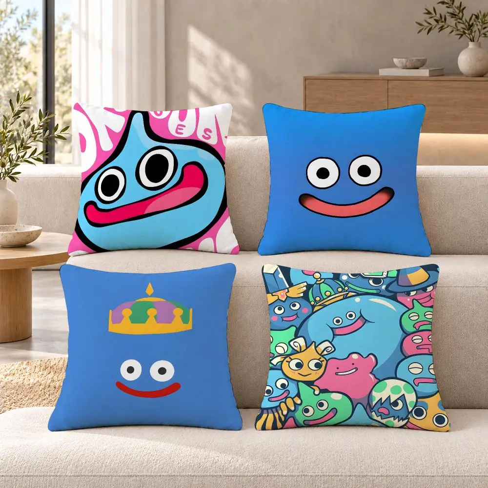Game Fantasy D-Dragon Quest Cushion Cover Soft Short Plush Sofa Bedroom Den Car Dorm Decor Gifts