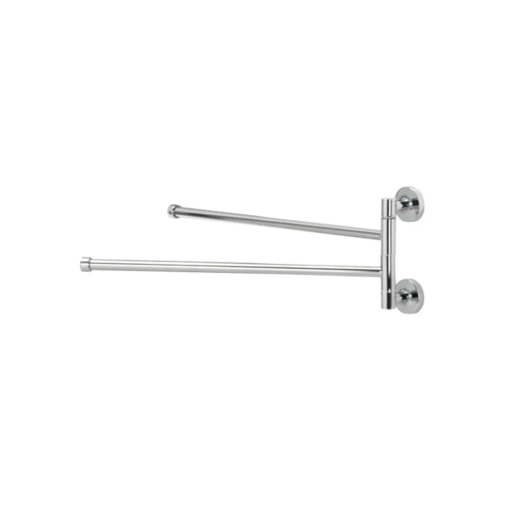 

Rotary Stainless Steel Towel Rack Bathroom Kitchen Wall Mount Polishing Zinc Alloy Base Rustproof Bathroom Rack Towel Holder