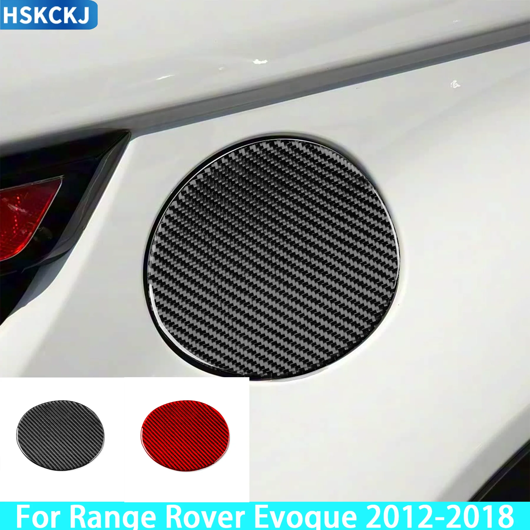 

For Range Rover Evoque 2012-2018 Carbon Fiber Car Fuel Tank Cap Fuel Filler Panel Decorative Interior Accessories Stickers
