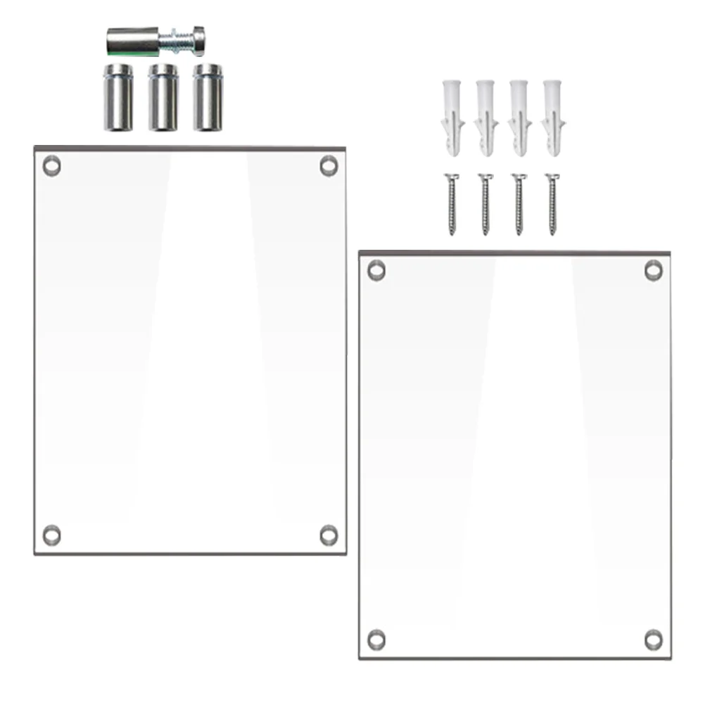 Clear Acrylic Photo Frame Wall Mounting Clear Picture Frame Picture Photo Holder (S)