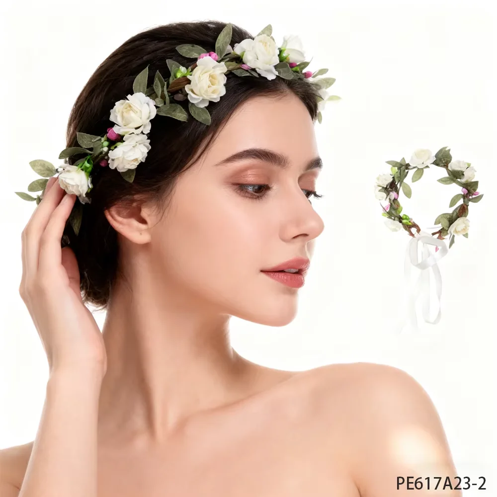 

PESENAR Минималистичный набор украшений из цветочных бутонов изготовлены из цветочных бутонов и тонких листьев, подходит для Дня святого Валентина.