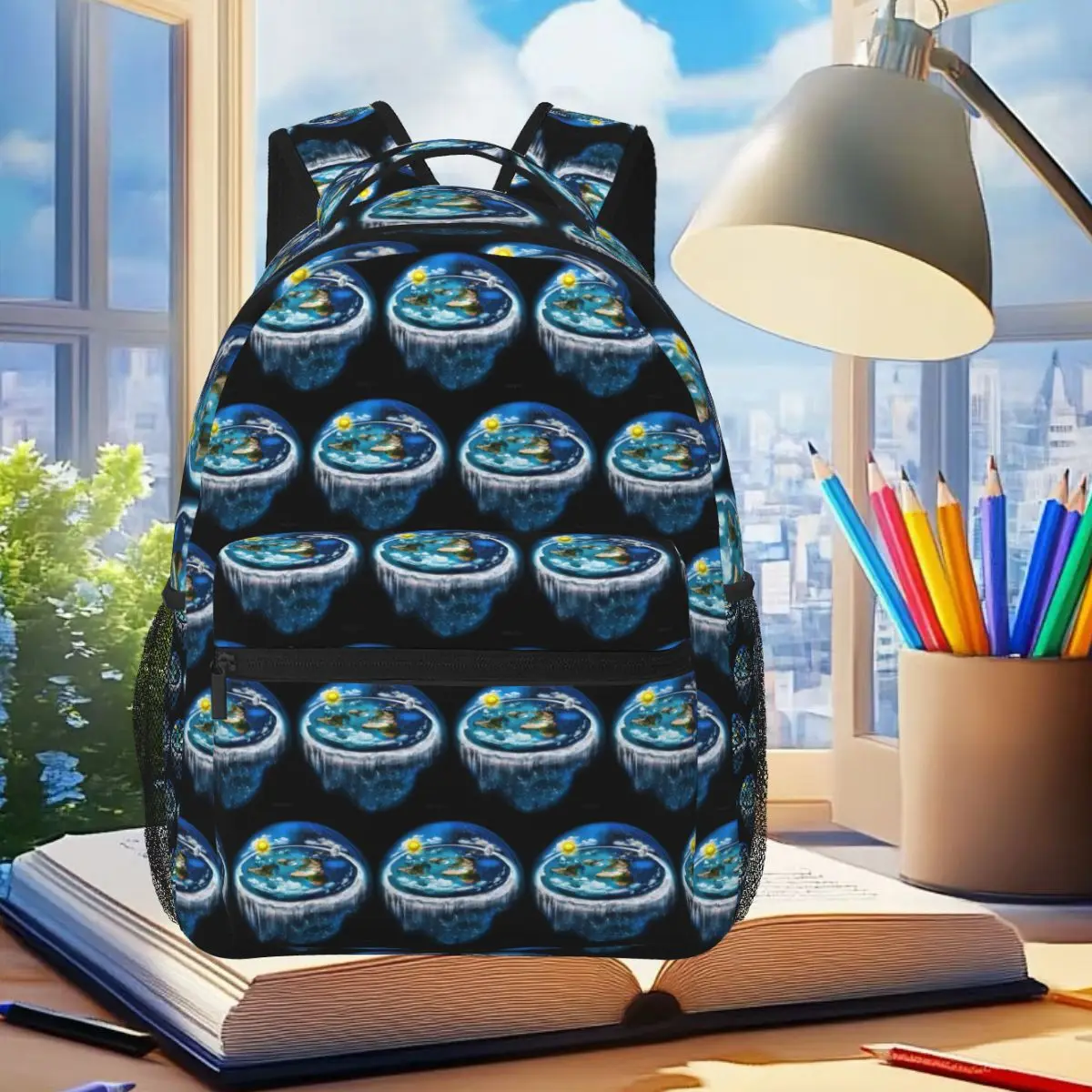 

Рюкзак Flat Earth с куполом, студенческий рюкзак для мальчиков и девочек, детская школьная сумка, сумки на плечо для ноутбука для мужчин и женщин