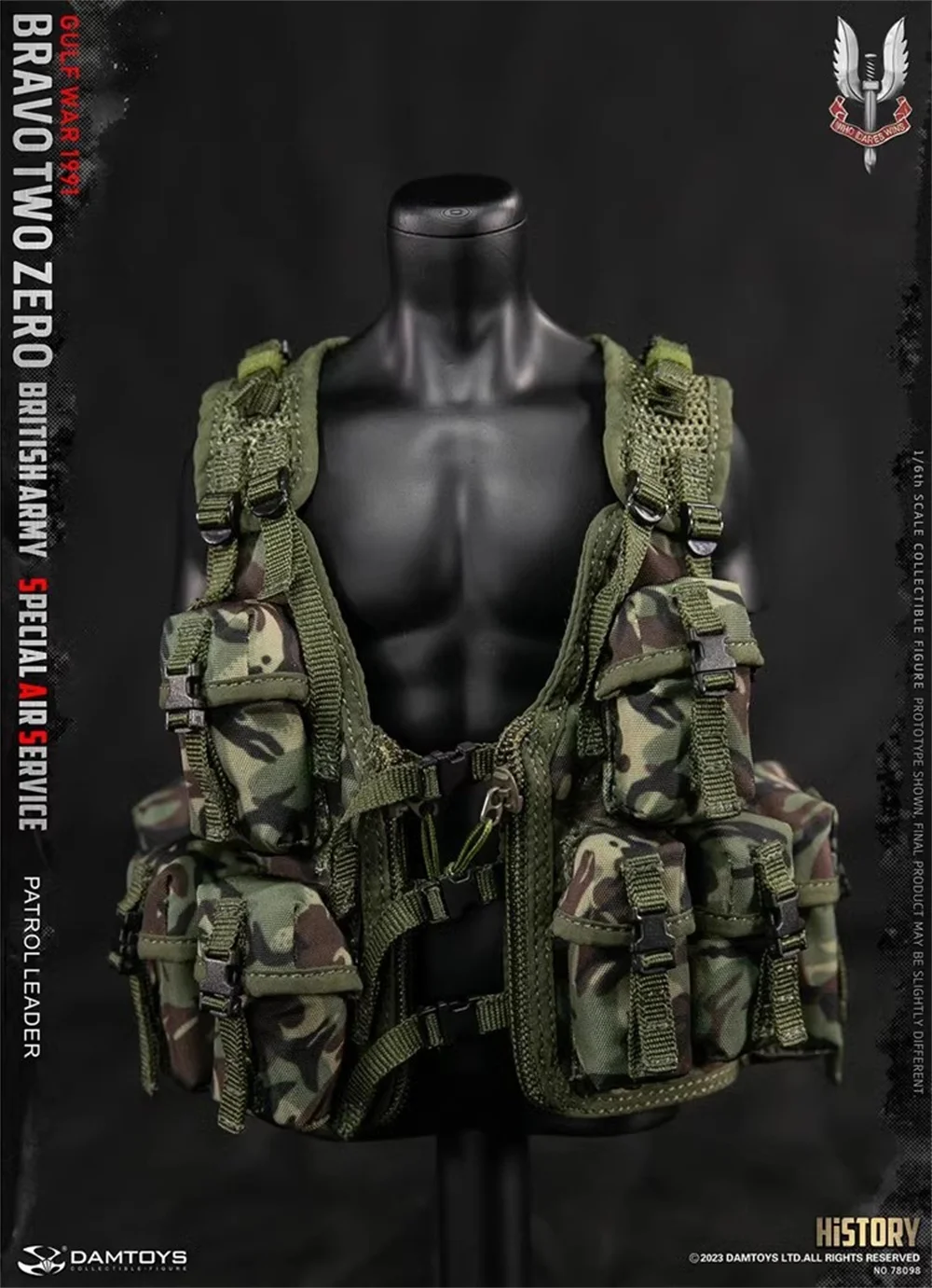 

For Sale 1/6 DAMTOYS DAM 78098 The British Soldier Doll Hang Chest Vest Mini Toys Model Water Bottle For 12" Action Figure DIY