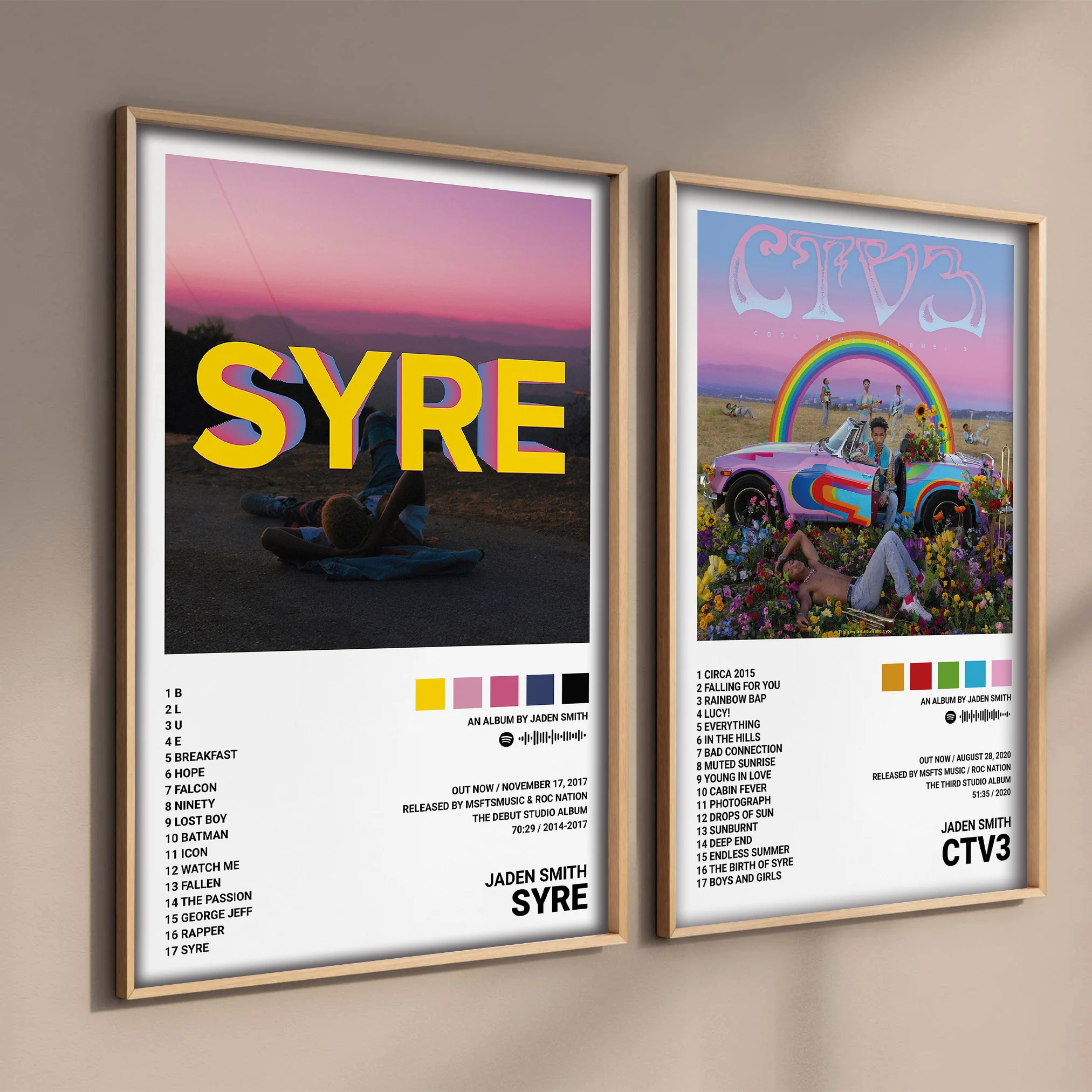 American Singer Jaden Smith Music Album SYRE Cover Art Home Wall Decor Pictures For Room Bar Canvas Painting Print Posters Gift